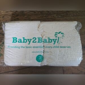 2 Pcge Baby2Baby White Diapers Size 3